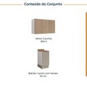 Ver imagem 4 de Lavanderia Modulada 2 Peças 1 Armário Aéreo 3 Portas 1 Balcão Ipanema CabeCasa MadeiraOriginals