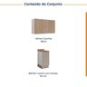 Lavanderia Modulada 2 Peças 1 Armário Aéreo 3 Portas 1 Balcão Ipanema CabeCasa MadeiraOriginals - 4