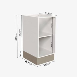 Lavanderia Modulada 2 Peças sem Tampo com Rodapé Ipanema Cabecasa Madeiramadeira - 9