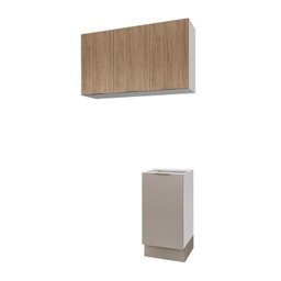 Lavanderia Modulada 2 Peças sem Tampo com Rodapé Ipanema Cabecasa Madeiramadeira - 2