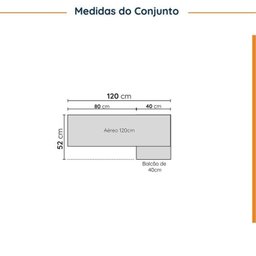 Lavanderia Modulada 2 Peças sem Tampo com Rodapé Ipanema Cabecasa Madeiramadeira - 3