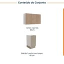 Ver imagem 4 de Lavanderia Planejada 2 Peças sem Tampo com Rodapé Ipanema CabeCasa MadeiraOriginals Marrom/Fendi/Acácia