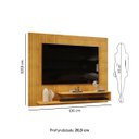Ver imagem 4 de Painel de Tv Rack Suspenso Até 50 Polegadas Palermo Cedro - ÉdeCasaMóveis
