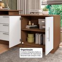 Ver imagem 6 de Escrivaninha em L com 2 Portas e 3 Gavetas Multimóveis Crrui-ESC005 Madeirado/Branco