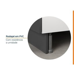 Lavanderia Modulada 2 Peças 1 Armário Aéreo 3 Portas 1 Balcão Ipanema Cabecasa Madeiramadeira - 7