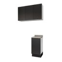 Ver imagem 2 de Lavanderia Modulada 2 Peças 1 Armário Aéreo 3 Portas 1 Balcão Ipanema CabeCasa MadeiraOriginals