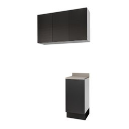 Lavanderia Modulada 2 Peças 1 Armário Aéreo 3 Portas 1 Balcão Ipanema Cabecasa Madeiramadeira - 2