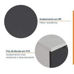 Lavanderia Modulada 2 Peças 1 Armário Aéreo 3 Portas 1 Balcão Ipanema Cabecasa Madeiramadeira - 6