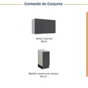 Ver imagem 4 de Lavanderia Modulada 2 Peças 1 Armário Aéreo 3 Portas 1 Balcão Ipanema CabeCasa MadeiraOriginals