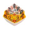 Mini Petisqueira Turca Pintada de Cerâmica Balão Amarelo 14cm - 2