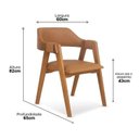 Ver imagem 4 de Cadeira Dalia de Madeira Maciça Encosto Anatômico com Apoio no Braço