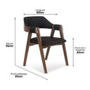 Ver imagem 4 de Cadeira Dalia de Madeira Maciça Encosto Anatômico com Apoio no Braço