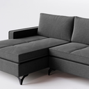 Ver imagem 3 de Sofá 3 Lugares Living Fixo Viena com Chaise 2,40m em Linho:cinza Pérola