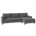 Ver imagem 5 de Sofá 3 Lugares Living Fixo Viena com Chaise 2,40m em Linho:cinza Pérola