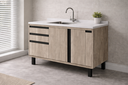 Ver imagem 2 de Gabinete Cozinha Mdf 1,14m Elegance com 5 Pés Pré-montado:barrique