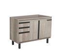 Ver imagem 1 de Gabinete Cozinha Mdf 1,14m Elegance com 5 Pés Pré-montado:barrique