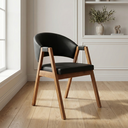 Ver imagem 1 de Cadeira de Jantar Estofada em Madeira Maciça e Courino Hibisco