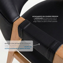 Ver imagem 6 de Cadeira de Jantar Estofada em Madeira Maciça e Courino Hibisco