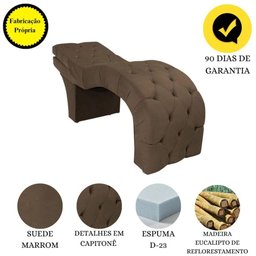 Maca Estofada Reclinável Sobrancelhas Cílios Suede Beatriz Cor:marrom - 4