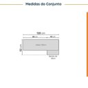Ver imagem 3 de Lavanderia Modulada 2 Peças 1 Armário Aéreo 3 Portas 1 Balcão Ipanema CabeCasa MadeiraOriginals Cinza/Grafite Trama/Acácia