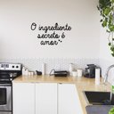 Ver imagem 3 de Adesivo Decorativo Frase O Ingrediente Secreto é Amor Decoração Cozinha Padaria Restaurante Kanto St