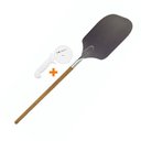 Ver imagem 1 de Conjunto Pizzaria Tramontina 2 Peças Pá Pizza Cabo Longo Madeira e Cortador Profissional