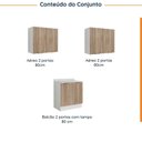 Ver imagem 4 de Lavanderia Modulada 3 Peças 2 Armários Aéreos 1 Balcão 2 Portas Ipanema CabeCasa MadeiraOriginals