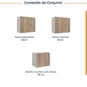 Ver imagem 4 de Conjunto Lavanderia Planejado 3 Peças sem Tampo sem Rodapé Ipanema CabeCasa MadeiraOriginals Marrom/Acácia