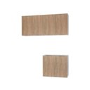 Ver imagem 2 de Conjunto Lavanderia Planejado 3 Peças sem Tampo sem Rodapé Ipanema CabeCasa MadeiraOriginals Marrom/Acácia