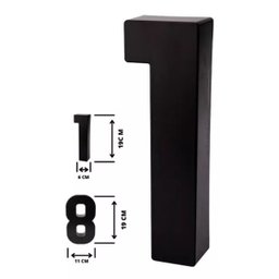 Números e Letras Residenciais / Comerciais Cromado 3D 19cm:3 - 3