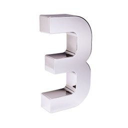 Números e Letras Residenciais / Comerciais Cromado 3D 19cm:3 - 1