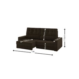 Sofá Retrátil Reclinável 180 Cm Dubai - 2