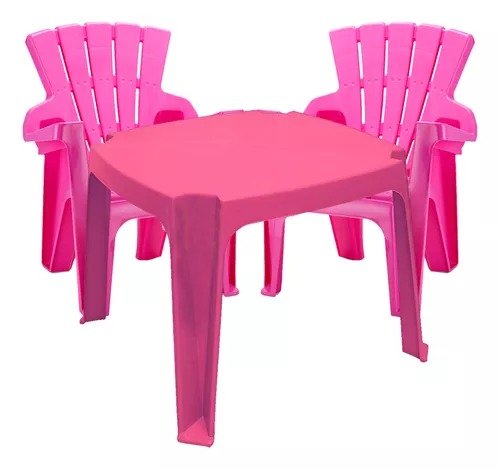 Conjunto de Mesa e 2 Cadeiras Infantil Americana Colorida - 1