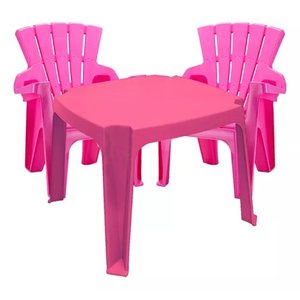 Conjunto de Mesa e 2 Cadeiras Infantil Americana Colorida