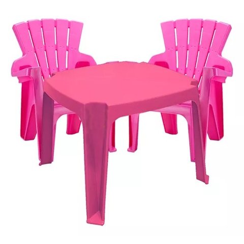 Conjunto de Mesa e 2 Cadeiras Infantil Americana Colorida