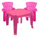 Ver imagem 1 de Conjunto de Mesa e 2 Cadeiras Infantil Americana Colorida