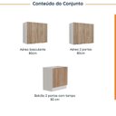 Ver imagem 4 de Conjunto Lavanderia Modulada 3 Peças sem Tampo com Rodapé Ipanema CabeCasa MadeiraOriginals Madeiramadeira Marrom/Acácia
