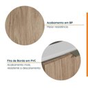 Ver imagem 6 de Conjunto Lavanderia Modulada 3 Peças sem Tampo com Rodapé Ipanema CabeCasa MadeiraOriginals Madeiramadeira Marrom/Acácia