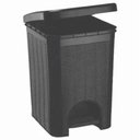 Ver imagem 1 de Lixeira Vime 12litros Preto Ref.163/p