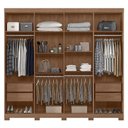 Ver imagem 2 de Guarda Roupa Casal 8 Portas 4 Gavetas Master New Jatobá Areia Acetinado com Pés - Santos Andirá