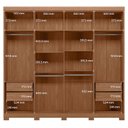 Ver imagem 3 de Guarda Roupa Casal 8 Portas 4 Gavetas Master New Jatobá Areia Acetinado com Pés - Santos Andirá