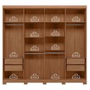 Ver imagem 4 de Guarda Roupa Casal 8 Portas 4 Gavetas Master New Jatobá Areia Acetinado com Pés - Santos Andirá