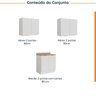 Lavanderia Modulada 3 Peças 2 Armários Aéreos 1 Balcão 2 Portas Ipanema CabeCasa MadeiraOriginals - 4