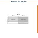 Ver imagem 3 de Lavanderia Modulada 3 Peças 2 Armários Aéreos 1 Balcão 2 Portas Ipanema CabeCasa MadeiraOriginals