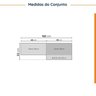 Lavanderia Modulada 3 Peças 2 Armários Aéreos 1 Balcão 2 Portas Ipanema CabeCasa MadeiraOriginals - 3