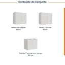 Ver imagem 4 de Conjunto Lavanderia Planejado 3 Peças sem Tampo sem Rodapé Ipanema CabeCasa MadeiraOriginals Branco