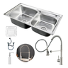 Kit Cuba Dupla Cozinha Gourmet Aço Inox Acessórios e Torneira Flexível Brinovar - 1
