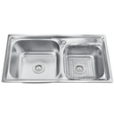 Ver imagem 3 de Kit Cuba Dupla Cozinha Gourmet Aço Inox Acessórios e Torneira Flexível Brinovar