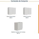 Ver imagem 4 de Conjunto Lavanderia Modulada 3 Peças sem Tampo com Rodapé Ipanema CabeCasa MadeiraOriginals Madeiramadeira Branco