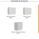 Ver imagem 4 de Conjunto Lavanderia Planejado 3 Peças sem Tampo com Rodapé Ipanema CabeCasa MadeiraOriginals Branco
